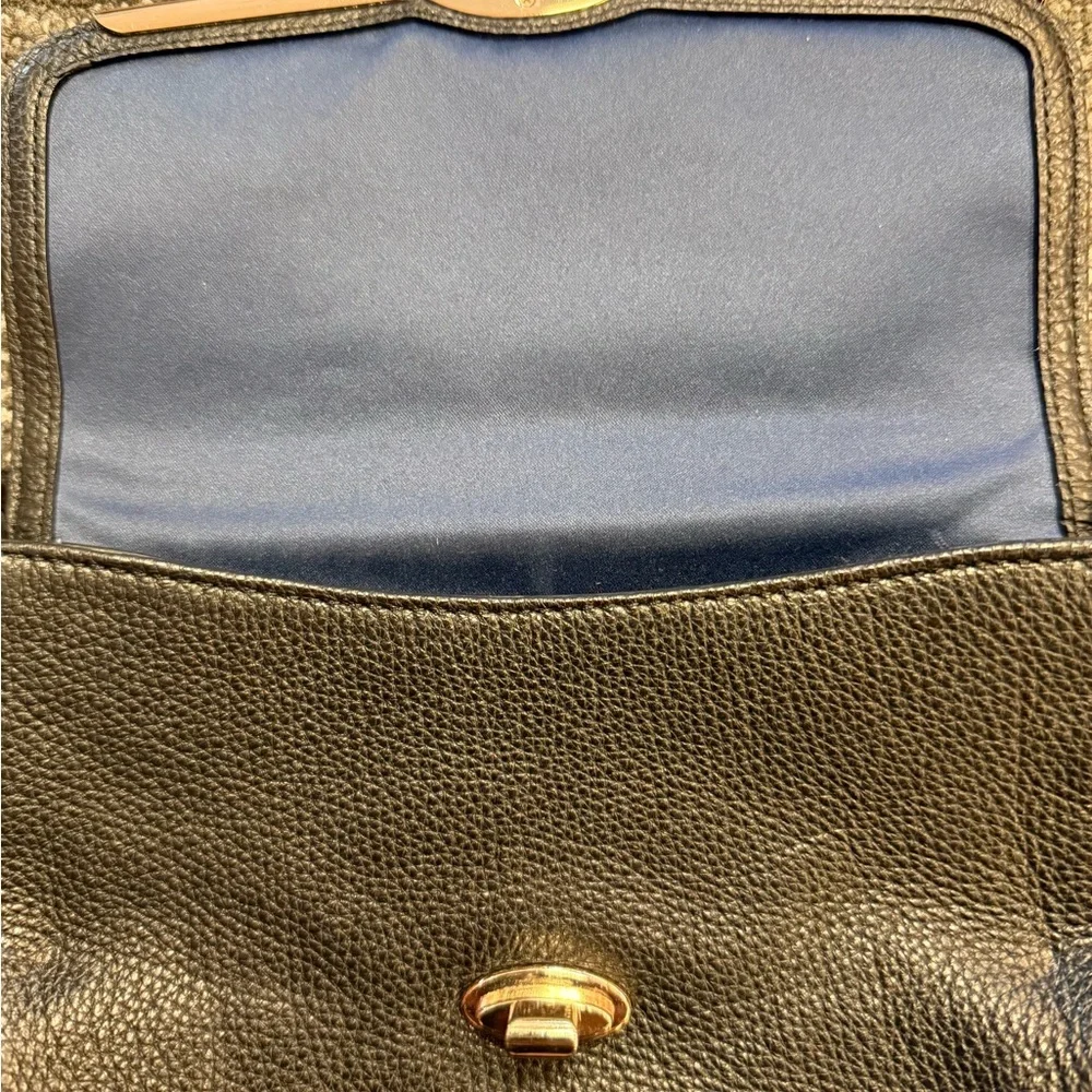 Vintage Coach Madison Black Leather Crossbody Bag Gold Chain Strap & Leather Tag - Picture 8 of 10